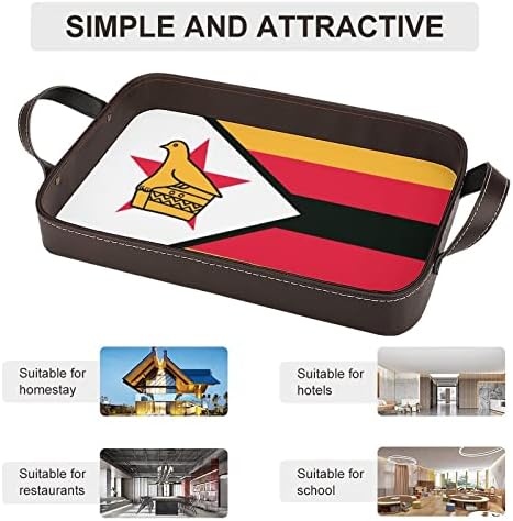 Zimbabwe Oznaka za zastavu Organizator rezervoara za posluživanje ručica ukrasnoj pladanj za kućnu kuhinju
