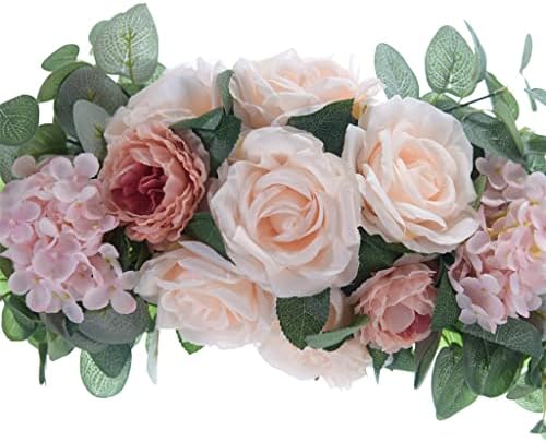 Debeli vjenčani luk simulacijski cvijet Dekoracija cvijeća vijenac vijenac od crta nacrtna dekoracija vrata Silk cvjetni zid viseći