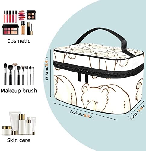 Torba za šminku od polarne medvjeda za žene djevojke, kozmetička torba za puturnu torbu za šminku