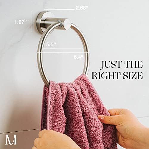 MARMOLUX ACC - brušeni ručnik za kupaonicu i držač papira postolje sa bijelom mramornom bazom - moderni ručni