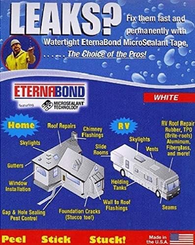 EternaBond 3 bijela mobilna kuća RV gumeni krov za popravak traka za zaptivanje 3 x 20'