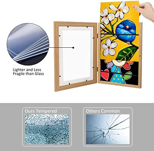 Cysincos kids artwork Frames promenljivi 8.5 x 11 dečiji umetnički okviri prednje otvaranje drži 150 za dečije