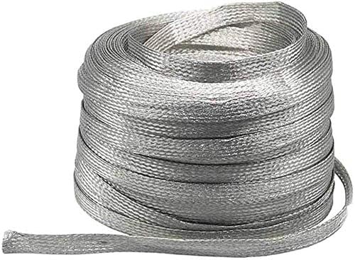 Nianxinn Copper Braid Wire Flat Kalajisani bakar pleteni kabl 2m / 6. 56ft Bare Cu metalni pleteni