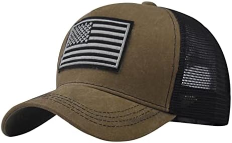BEZERY BASEBALL COP za muškarce Žene Moderan američka zastava MESH Sun Hat Low Profil Mamorflage Trucker Ljetne kape