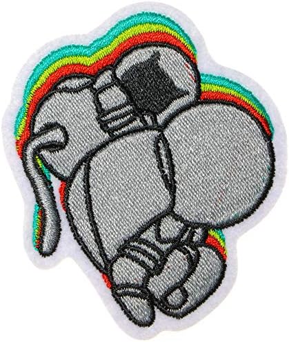 JPT - astronaut i astronaut mačji prijatelj crtani izvezeni aplicirani željezo / šivaju na zakrpama značka slatka logo zakrpa na velj jaknu majica hat Jean torba za odjeću