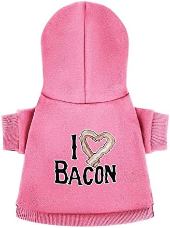 Volim slaninu kapuljaču za pse smiješna kućna odjeća slatka mačja kostim ružičasta dukserica za malog