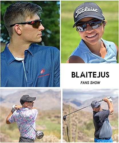 BLAITEJUS Golf naočare za sunce za muškarce žene omotajte sportske naočare za sunce bez okvira za golf nijanse UV400 zaštitne naočare za sunce