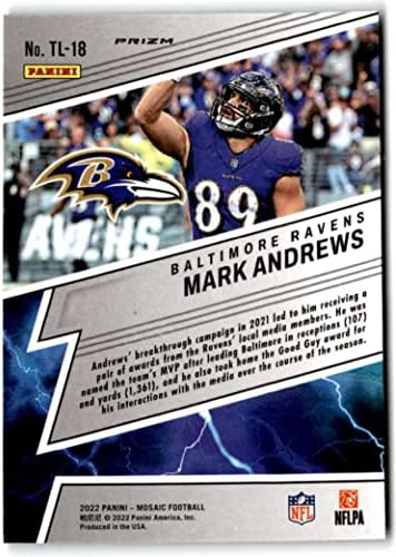 2022. Panini Mosaic Thunder Lane Mosaic Green 18 Mark Andrews Baltimore Ravens NFL fudbalska trgovačka kartica