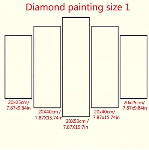 5 pakovanja 5D dijamantski Setovi za farbanje za odrasle početnike puna bušilica uradi sam Dijamantska Art boja za ukrštene šavove sa dijamantskom umjetnošću zanat za kućni zidni dekor poklon-kvadratna bušilica, Veličina1