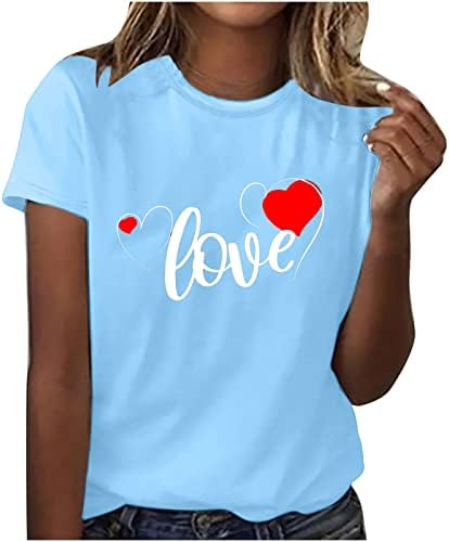Košulja za blubu za žene Ljeto jesen kratki rukav 2023 odjeća Trendy Crew vrat pamuk grafički casual majica J0 J0