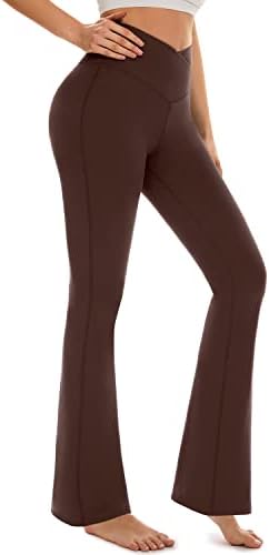 BLONGW FLARE gamaše za žene - bootcut yoga hlače crossover visokog struka Ležerne prilike cipele za bootleg haljine