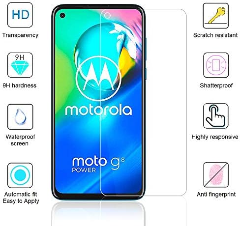 Tutetorna za Motorola Moto G8 Power/G Power / g Stylus zaštitnik ekrana, [3 pakovanje] [9h tvrdoća] [Visoka definicija] [bez mjehurića] [futrola] kaljeno staklo za Moto G8 Power / G Power / g Stylus