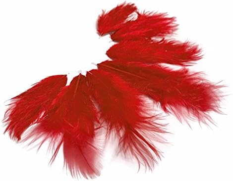 Moonlight Feather, Craft Perje-Pijetlovo Perje-Jednocrvena Crvena Boja, 12 Po Pakovanju