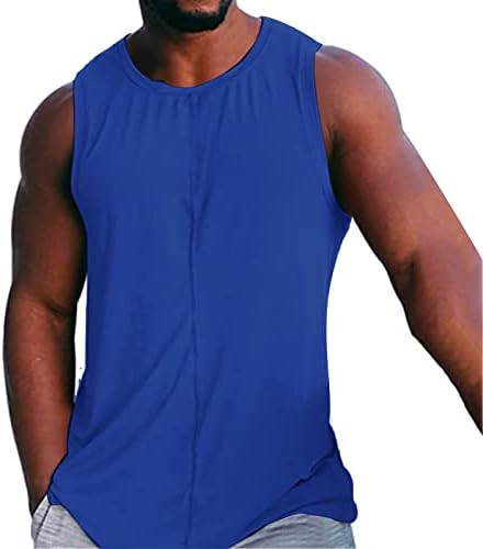 Beuu Mens Workout Cisterne za mišiće, atletski trening tenderske majice Ljetni Crewneck Spremnici bez rukava