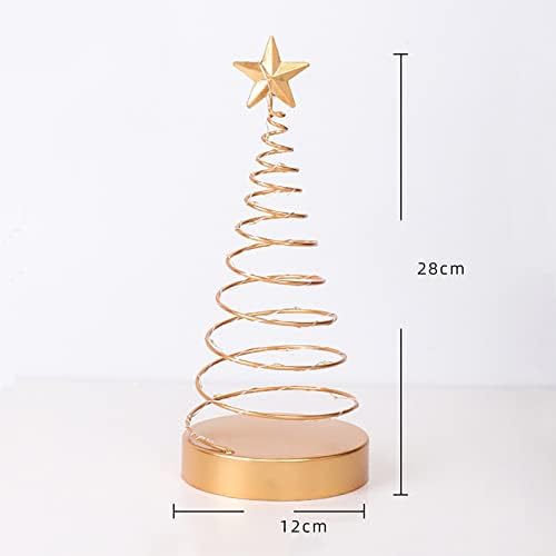 Božićna spiralno stablo sa svetlima, osvetljenje tabletop Božićne ukrase drvca, dekor za umetanje baterije, dekor