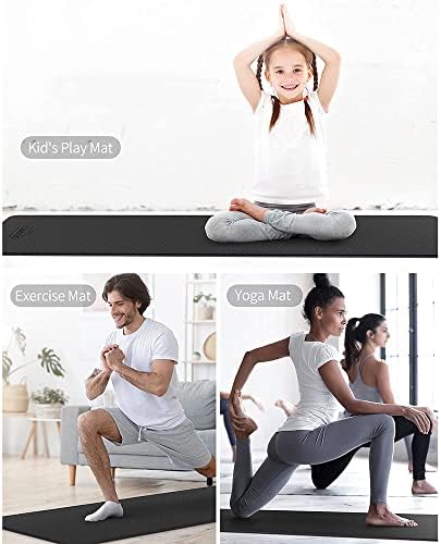 Yfbhwyf prostirka za jogu-Premium prostirka za jogu i fitnes debljine 2 mm, podrška i stabilnost,
