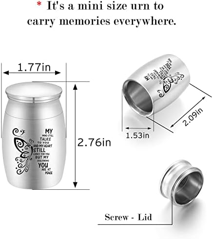 3 inča Mala aluminijska izbjegavanje kremiranje urne leptir mini kremacija urne za pepeo aluminijumski držač malog memorijalnog pepela