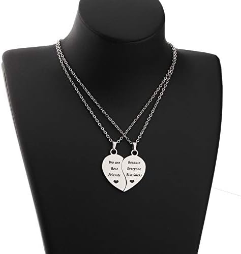 Ensianth prijateljstvo ogrlica za 2-Split Valentine srce ogrlica Mi smo najbolji prijatelji, jer