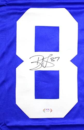 Reggie Wayne Autographied Blue Pro stil dres - PSA crna