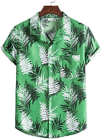 Muškarci Proljeće Ljeto 2 komada Plaža Štampana majica s kratkim rukavima kratka set TOP rever modni komim sa jaknom zelenom bojom
