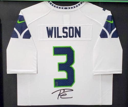 Seattle Seahawks Russell Wilson autografiranog ugrađen bijeli Nike Jersey RW Holo Stock 200431 - autogramirani