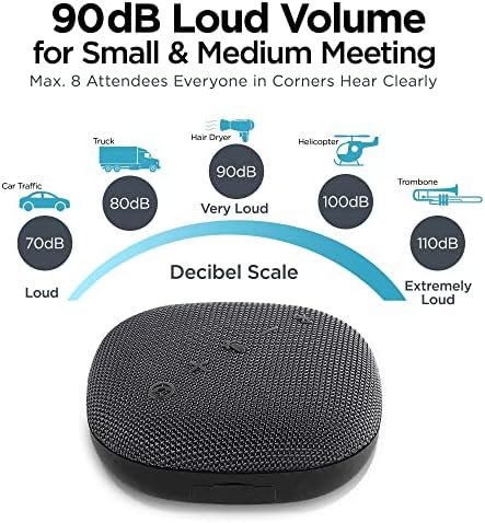 Derrico Blast Bluetooth konferencijski zvučnik sa mikrofonom za timove & Zoom | Loud & HiFi prijenosni USB spikerfon | poništavanje buke & 360°omnidirekcioni mikrofon i zvučnik konferencijske sale