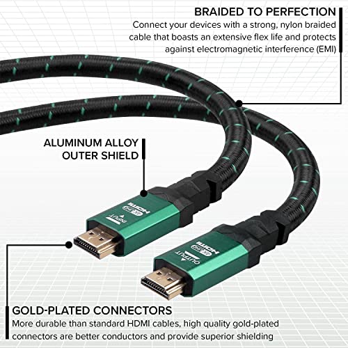 4k HDMI 2.0 kabel 20 ft. [5 Pack] od Ritzgear-a. 18 Gbps ultra brza pletenica za pletenice i zlatne konektore - 4K @ 60Hz / UHD / 3D / 2160p / 1080p / ARC & Ethernet. Kompatibilan sa UHD TV / Monitor / PC / PS5 / Xbox