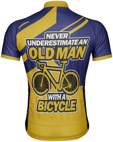 Personalizovani nikada ne potcenjujte starca sa biciklom muški biciklistički dres kratki rukav