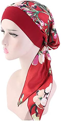 Ženska Hemo kapa s kapuljačom s rastezljivim printom cvijeća Turban šešir labava udobna pokrivala