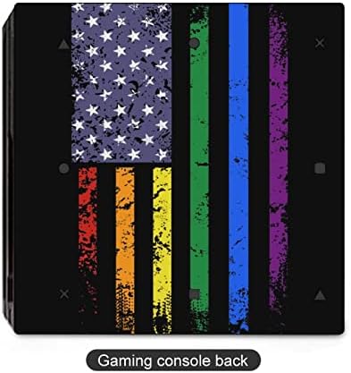 SAD Rainbow LGBT gay flag Slatka naljepnica zaštitnik kože Slim poklopac za PS-4 Slim / PS-4 Pro Console & 2 kontroler