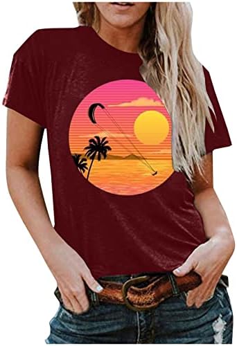 Sunčane košulje za žene Sunshine Seagull Graphics kratki rukav majica Ljetni odmor Tee The