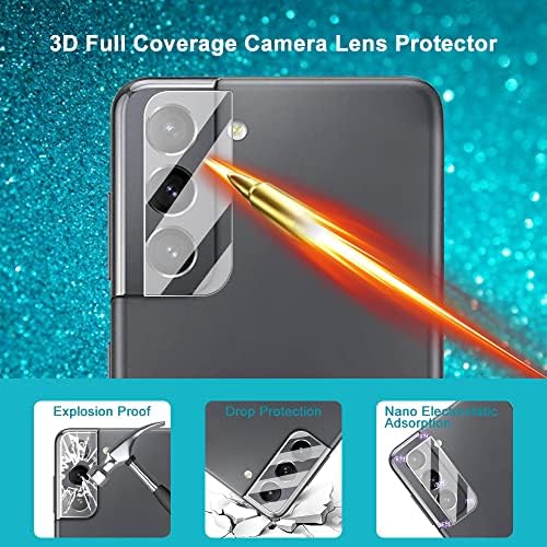 J & amp;D kompatibilan za Samsung Galaxy S22 5G 9h tvrdoća kaljeno staklo + Kamera sočiva zaštitnik ekrana,