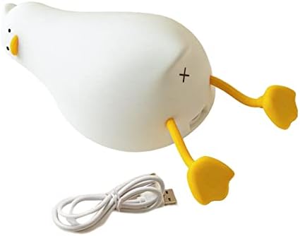 Leefasy Cartoon Silikonska patka noćna noćna svjetiljka USB punjiva LED lampica za tinejdžerske toddler baby spavaću sobu