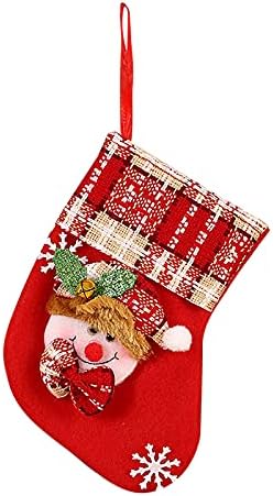 Artifični Poinsettias Garland za otvorene Božićne čarape poklon torbi privjesci Dječje bombone torbe crtane čarape poklon torbe Glass Crystali