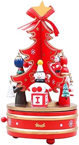 Sunshine Family Baby Božićni ukrasi Božićna drvena rotirajuća muzička kutija muzička kutija Božićna dekoracija