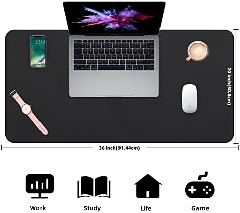 Desk jastuk, desk mat, jastučić za miša, prostirka za laptop, kožna mat pad i blotter, vodootporna neklizačka mat za radnu površinu, veliki jastučić za miš za tipkovnicu i miš