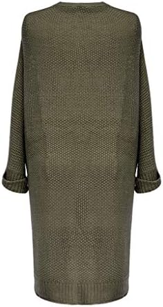 Foviguo Cardigan džemperi za žene plus veličine, planinarski kaputi za žene Raglan s dugim rukavima Classic