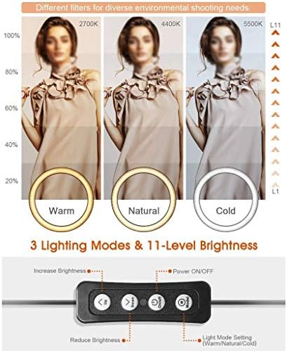 Selfie Ring Light 10 Selfie Ring Light sa produženim postoljem za stativ držač telefona, LED kružna svjetla za