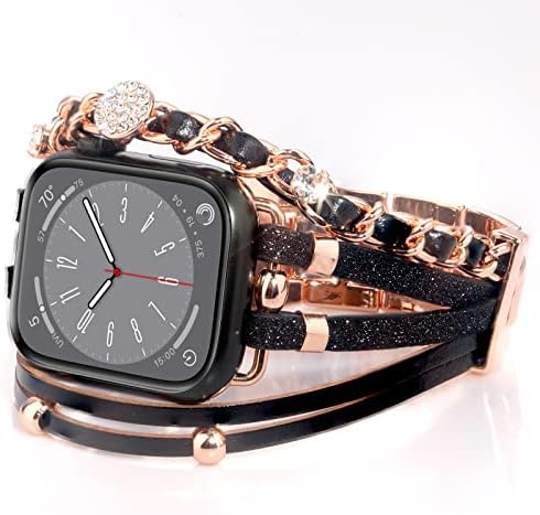 Sloid 44mm Set za sat i kompatibilan sa Apple Watch-om, POSH Višeslojni omotač kožnih remena za iWatch, narukvice nakit za žene za žene