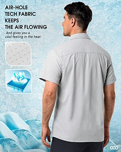 33,000 ft Muška UPF 50+ UV kratka rukava planinarska košulja brzo Suvo hlađenje PFG zaštitna košulja za putovanja