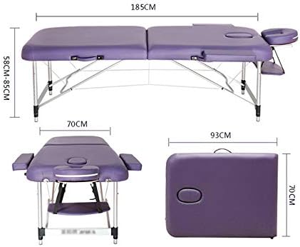 GYH masažni sto za masažu stol za masažu, prijenosni sklopivi fizioterapijski krevet, podesivi i udobni vodootporni i uljni masažni Spa krevet