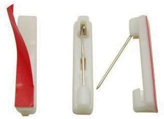 FENGGTONQII plastični ljepljivi bar sigurnosni pinovi ID značke za izradu dijela boja bijeli paket od 10