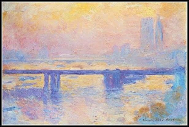 Charing Cross Bridge Reflections On the Thames Painting by Claude Monet 5D Diamond painting Kit za odrasle