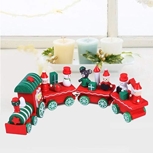 ABOOFAN Santa voz Pices drveni Santa Božić Božić voz ukras dekor poklon za djecu