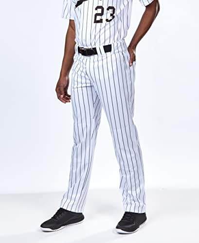Evoshield odrasli pozdrav bejzbol uniformne hlače - otvoreni dno i knikri stil - pinstripe i čvrsta