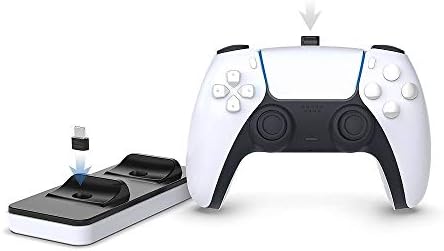 Clean Dall PS5 punjač za kontroler, dva Dualsense stanica za punjenje za Playstation 5, dvostruka