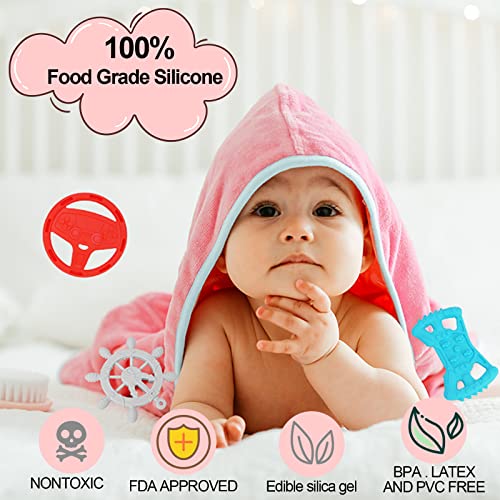 Baby Teether, igračka za izbijanje zuba, igračka za žvakanje beba, silikonska igračka za 0-36 mjeseci za ublažavanje