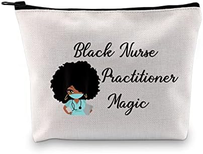 VAMSII Black Nurse Practitioner Gifts Black Nurse Practitioner Magic makeup Bag NP Appreciation