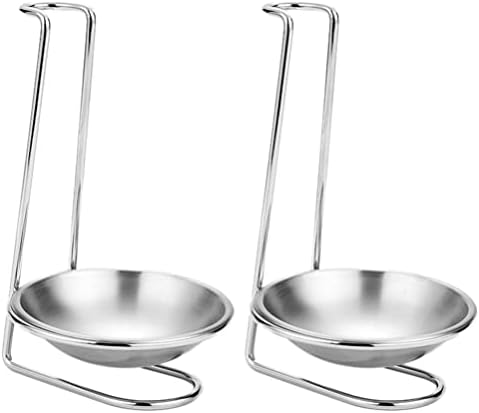 Angoily 2 kom uspravni držač kutlače za kašiku od nerđajućeg čelika držač posuđa za kuvanje keramička posuda sa stalkom za kuhinjski pult srebra