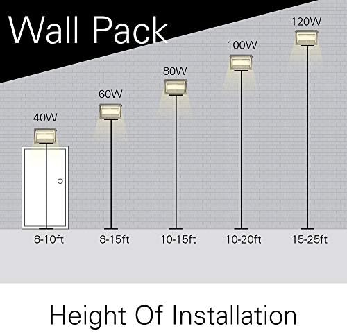 Konlite 120W LED zidno svjetlo 17400lm 145lm / W 5000k dnevno svjetlo prašine do zore 0-10V Zatamnjivo - ETL - 600W jednako